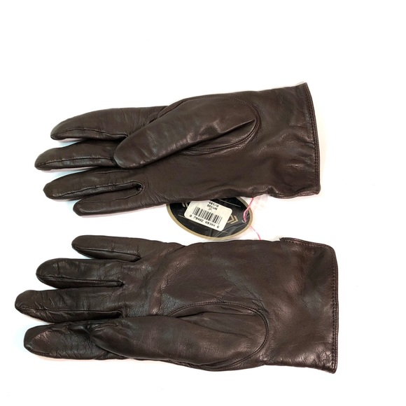 Aris brown leather gloves with white lining - Picture 3 of 7